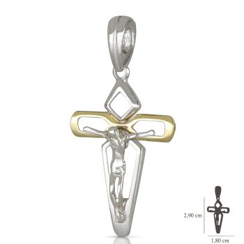 Croce bicolore con Cristo