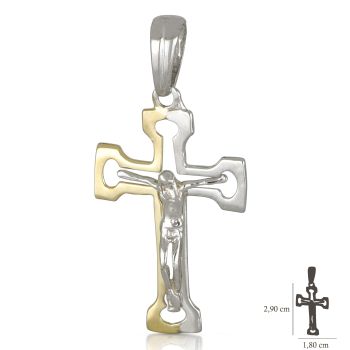 Croce bicolore con Cristo