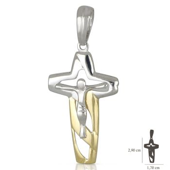 Croce bicolore con Cristo