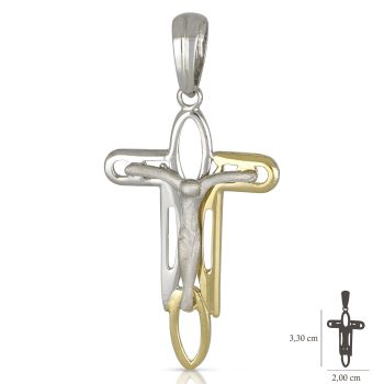 Croce bicolore con Cristo