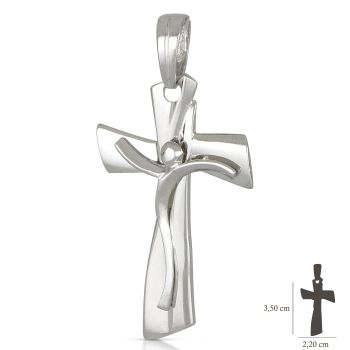 White gold Cross with Christ