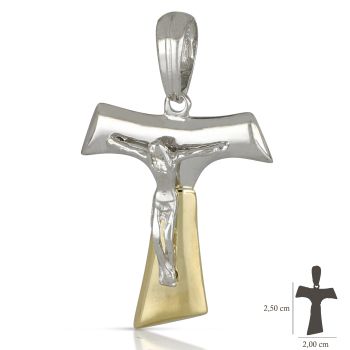 Croce bicolore con Cristo