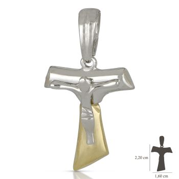 Croce bicolore con Cristo