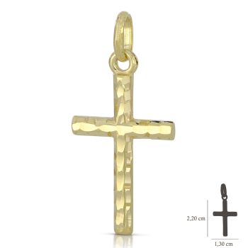 Faceted round cane cross