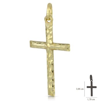 Faceted round cane cross