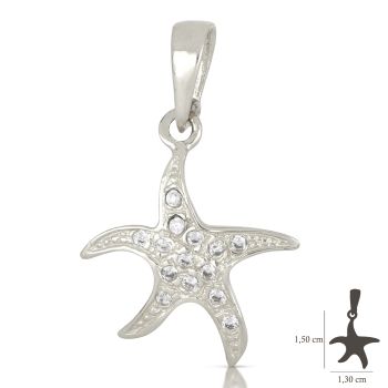 Zirconed Starfish pendant