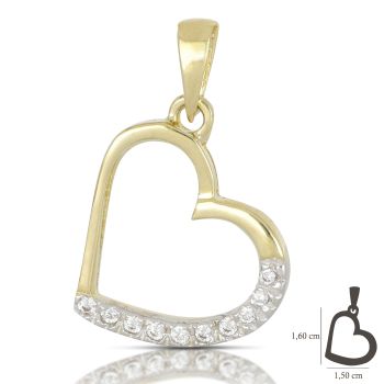 Cuore con zirconi