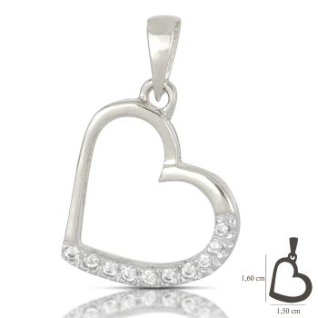 Cuore con zirconi