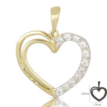 Cuore con zirconi