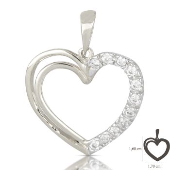 Cuore con zirconi