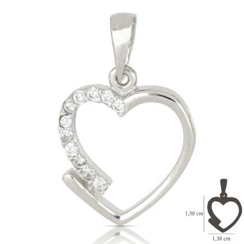 Cuore con zirconi