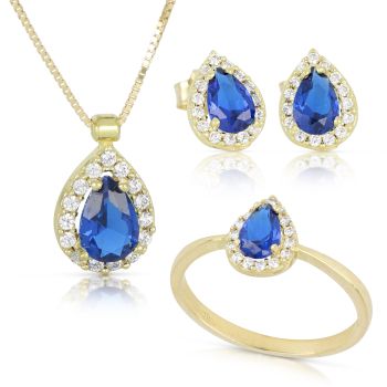 Parure goccia blue 3pezzi