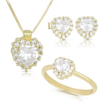 Parure Cuore bianco 3pezzi