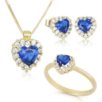 Parure Cuore blue 3pezzi
