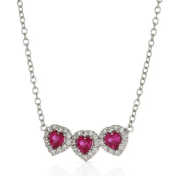 Girocollo con cuori rossi