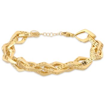 Rhombus chain link bracelet