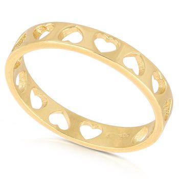 Anello traforato con cuori