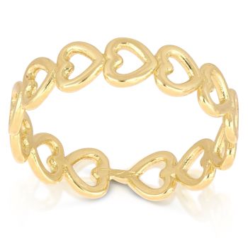 Anello con cuori a giro traforati