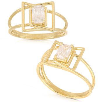 Anello solitario fantasia