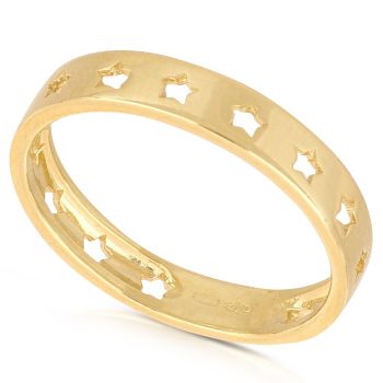 Anello traforato con stelline