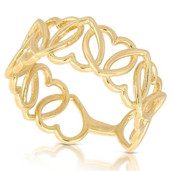 Anello cuori traforati