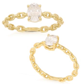 Anello ovale, gambo forzatina