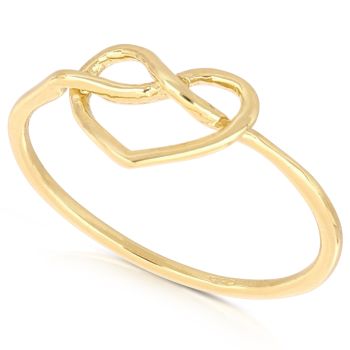 Anello cuore annodato