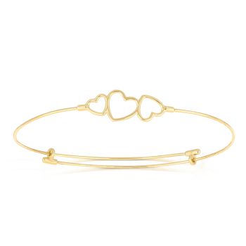 Bracciale a filo con cuori traforati