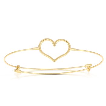 Bracciale a filo con cuore traforato