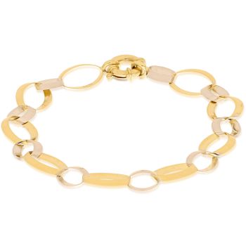 Bracciale maglie alternate bicolore
