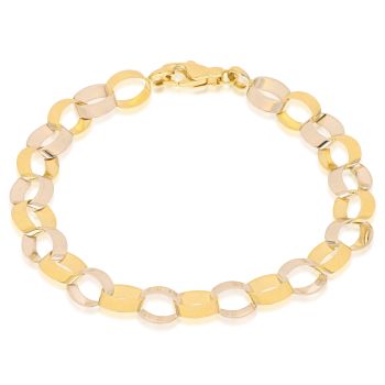 Bracciale maglie alternate bicolore