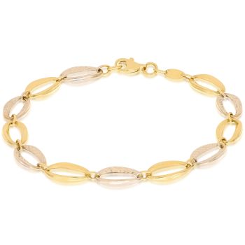 Bracciale bicolore a lastra