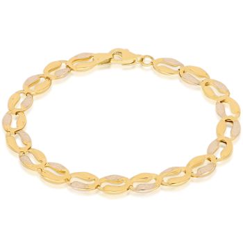 Bracciale bicolore a lastra