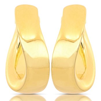 Curvy oval Electroformed hoop earrings