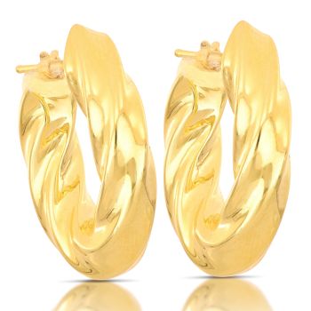 Twisted oval earrings