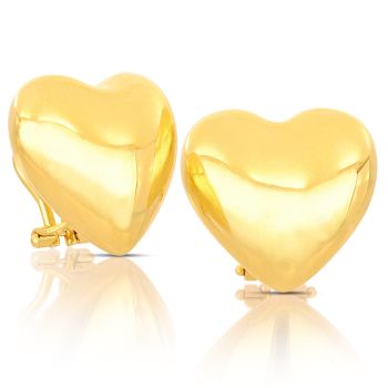 Earrings with electroformed heart
