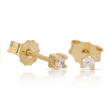 Orecchini solitario giallo mis.1