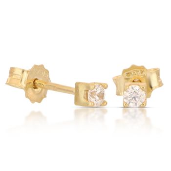 Orecchini solitario giallo mis.2