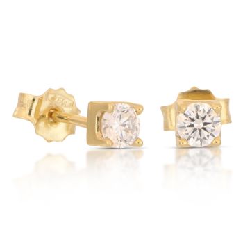 Orecchini solitario giallo mis.4