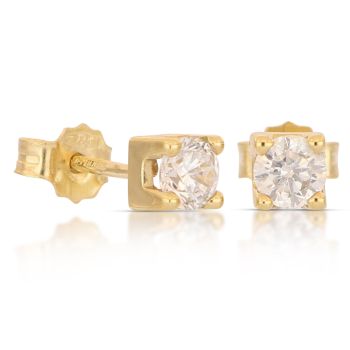 Orecchini solitario giallo mis.5