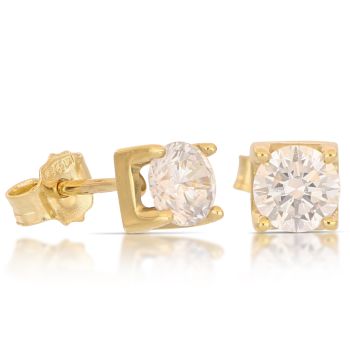 Orecchini solitario giallo mis.7