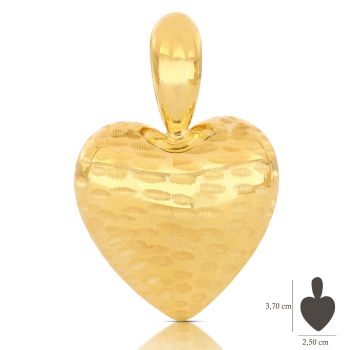 Heart shaped pendant size 3