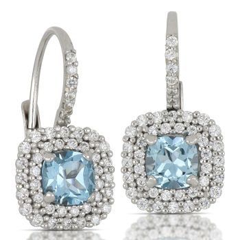 Light blue zircon earrings