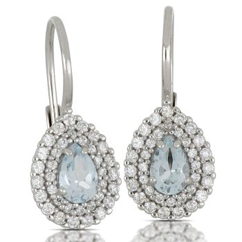 Light blue zircon earrings
