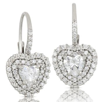 White gem earrings