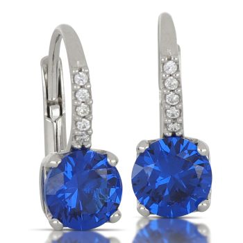 Blue gem Solitaire earrings