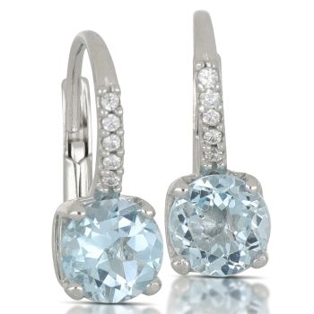 Light blue gem Solitaire earrings