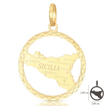 Sicily shaped pendant