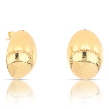 Electroformed oval earrings