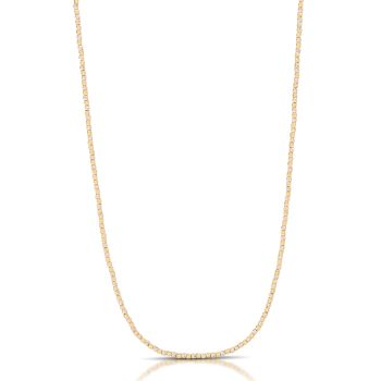 Diamond cutted spheares necklace